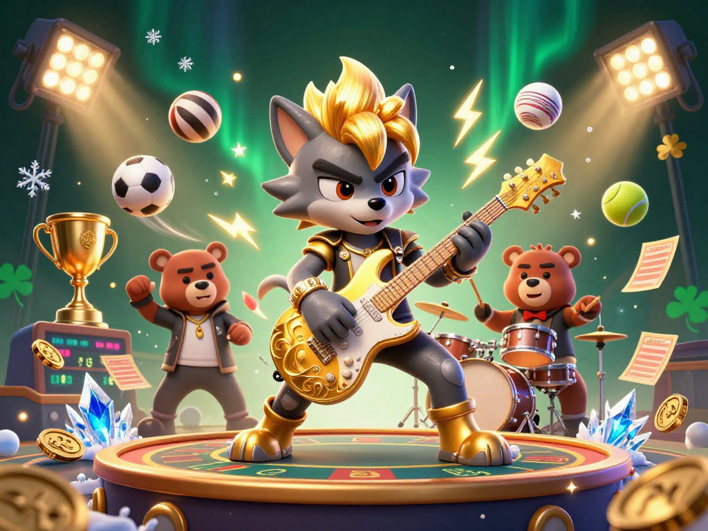 S666 brings excitement to the casino scene with a thrilling wolf guitarist shredding on stage.