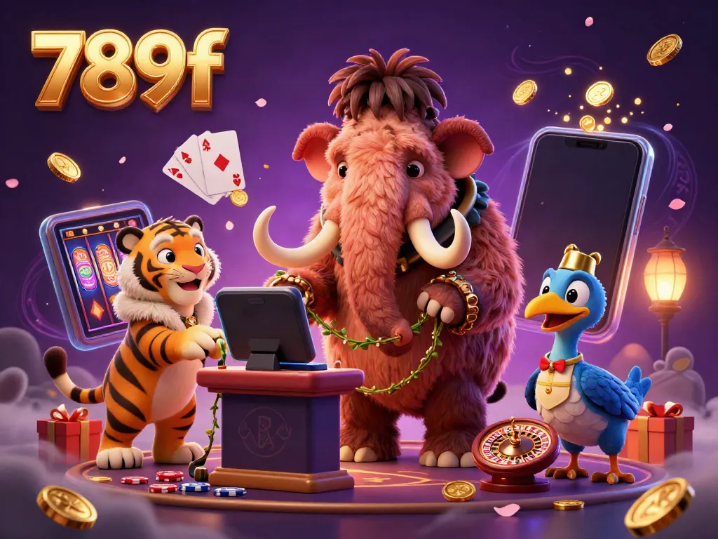Experience thrilling gameplay with 789f in this vibrant casino scene featuring unique characters and exciting game elements.