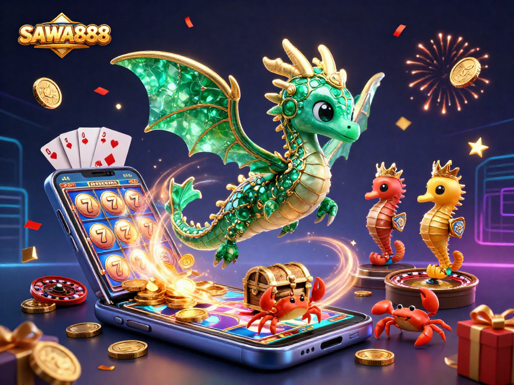 Engage with SAWA888’s thrilling slots experience featuring sea creatures, treasure, and exciting game elements.