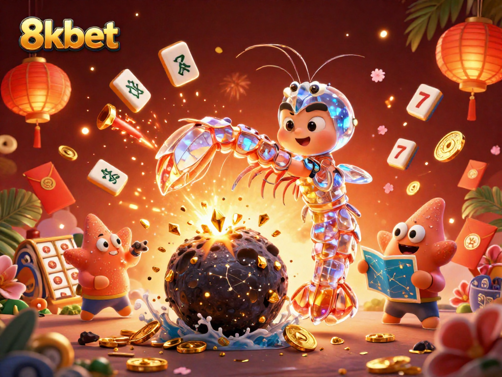 Experience the thrill of 8kbet's online casino scene with a dynamic galactic samurai in action.