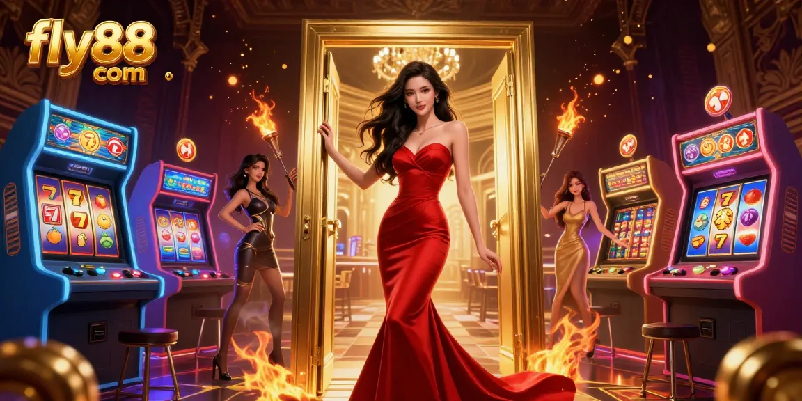 Experience thrilling excitement and luxury at fly88 com with vibrant online casino visuals and game elements.