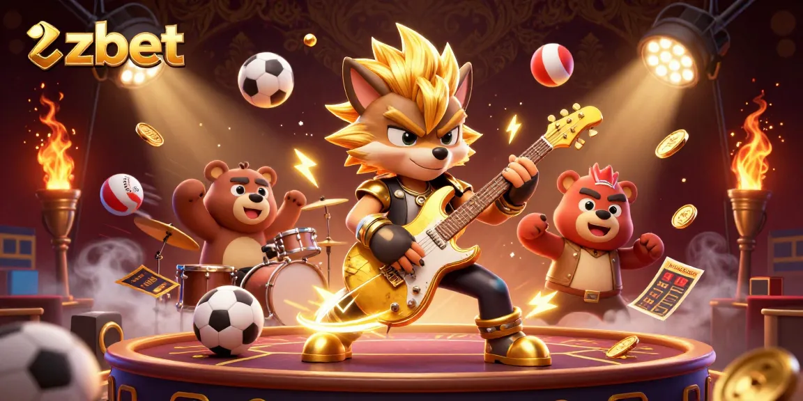 Experience thrilling zbet action with lively casino characters and dynamic sports elements.