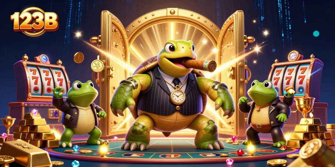 Experience thrilling game action at 123B with vibrant slots and animated characters.