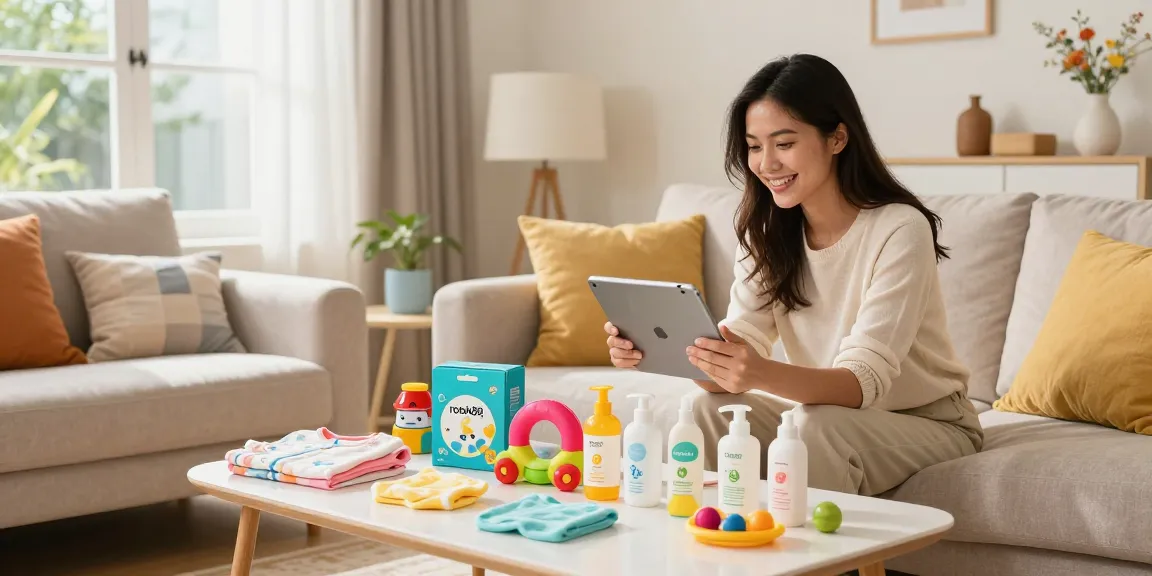 Shopping for quality baby products on rokok88 in a welcoming home environment.