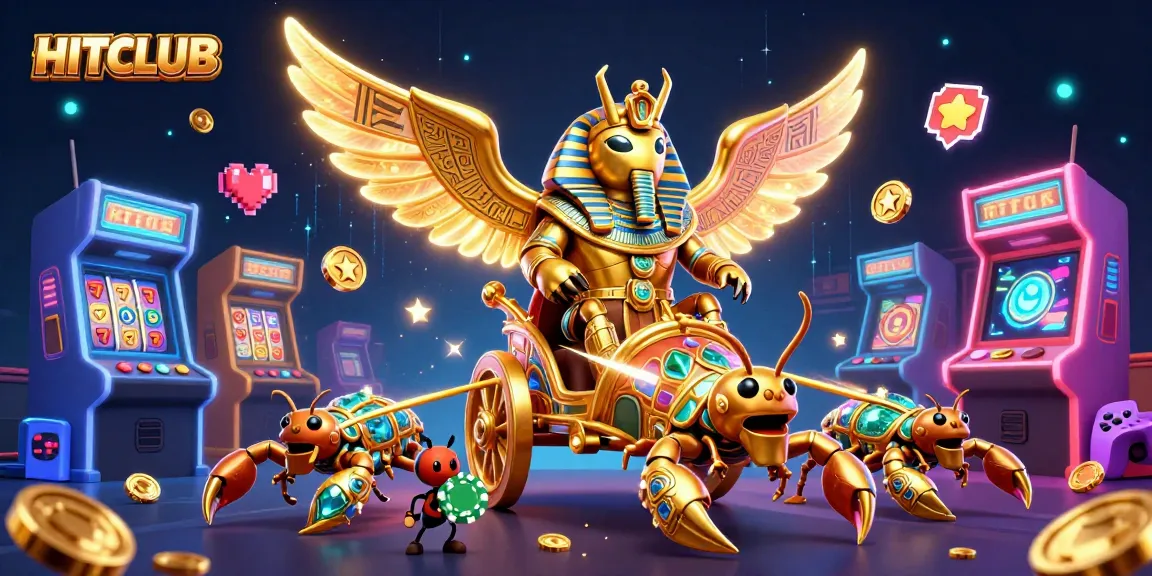 Experience the exciting HITCLUB gaming world featuring colossal characters and rich casino elements.