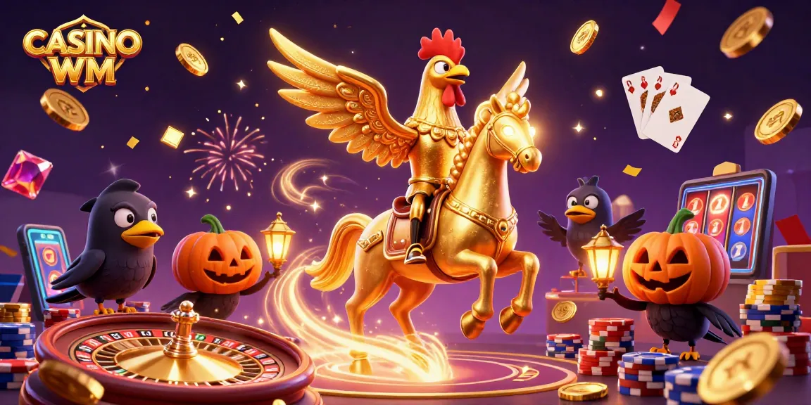 Engage with the excitement of CASINO WM amid a vibrant live casino scene filled with colorful elements.