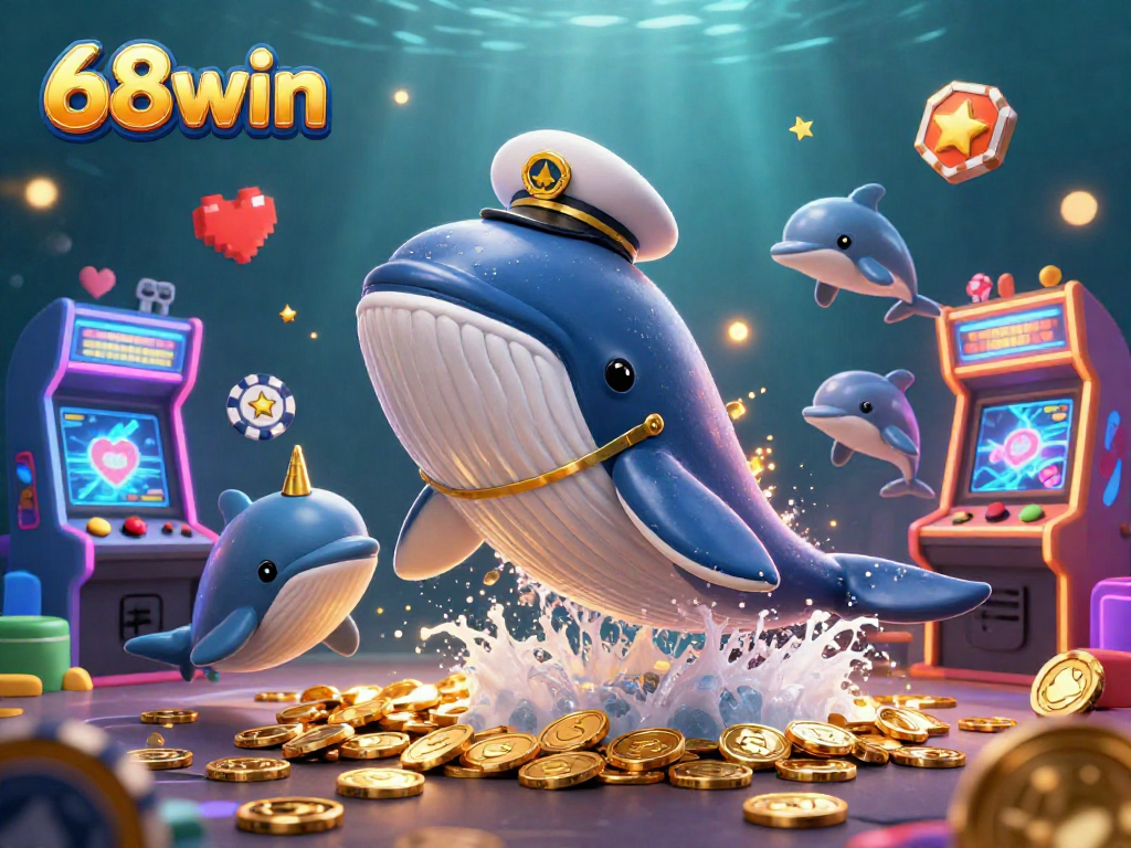 Experience thrilling gaming moments at 68win with playful creatures and vibrant casino visuals