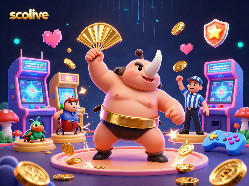 Experience the excitement of socolive with a dynamic 3D casino scene featuring vibrant characters and game elements.