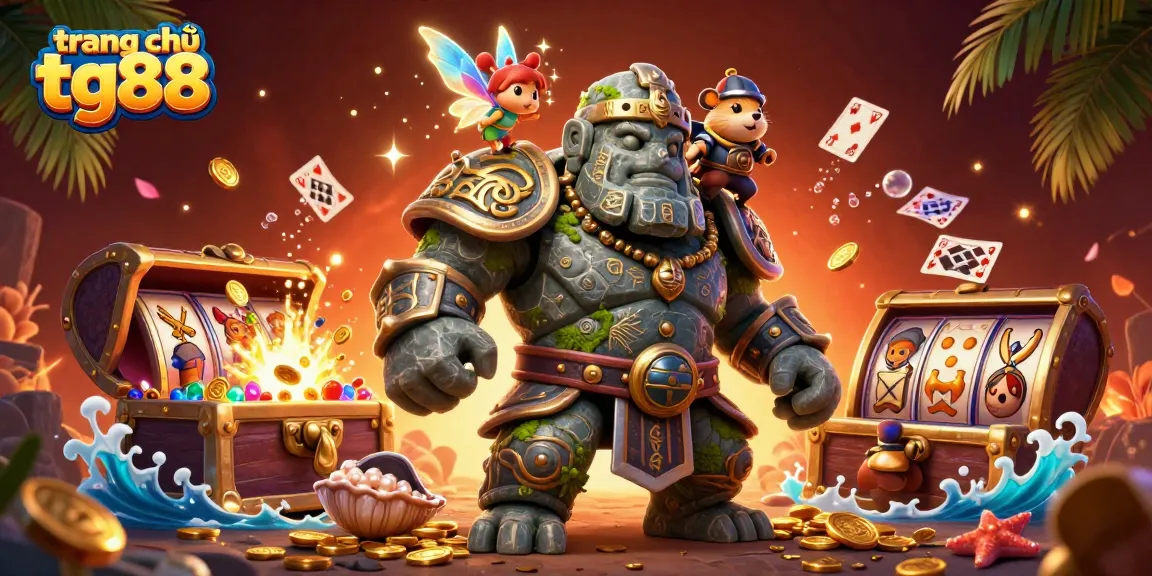 Experience the excitement of trang chủ tg88 with vibrant casino elements and captivating characters coming to life.