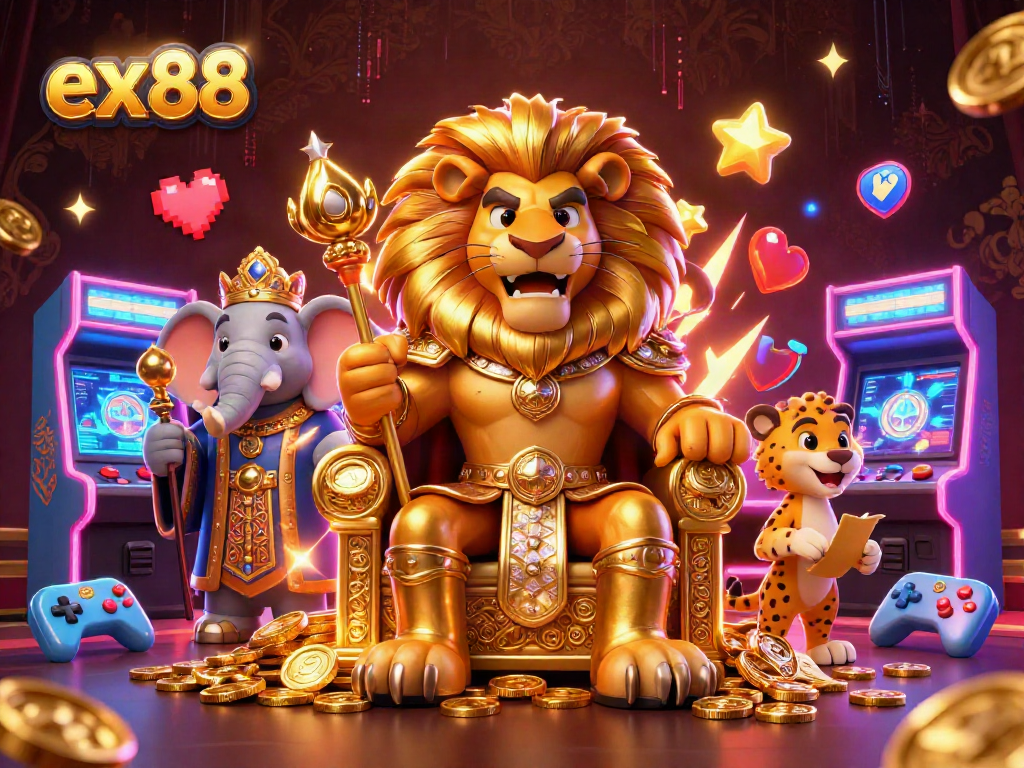 Experience thrilling wins with ex88 gaming featuring royal lion, wise elephant, and swift cheetah.