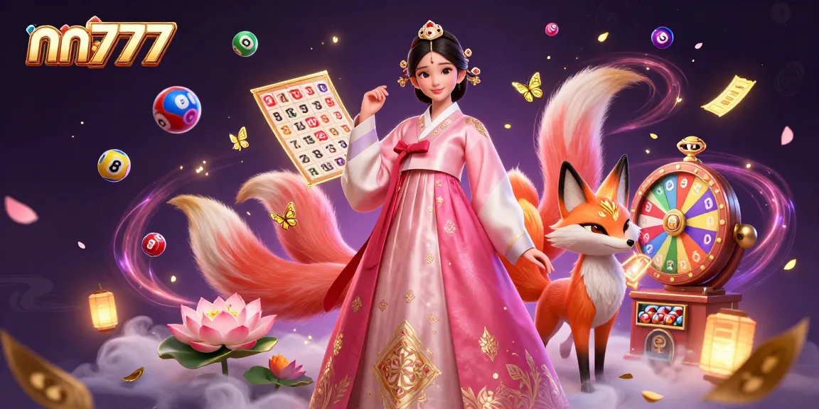 Experience the thrill of nn777 online gaming with vibrant lottery elements and a graceful casino theme.