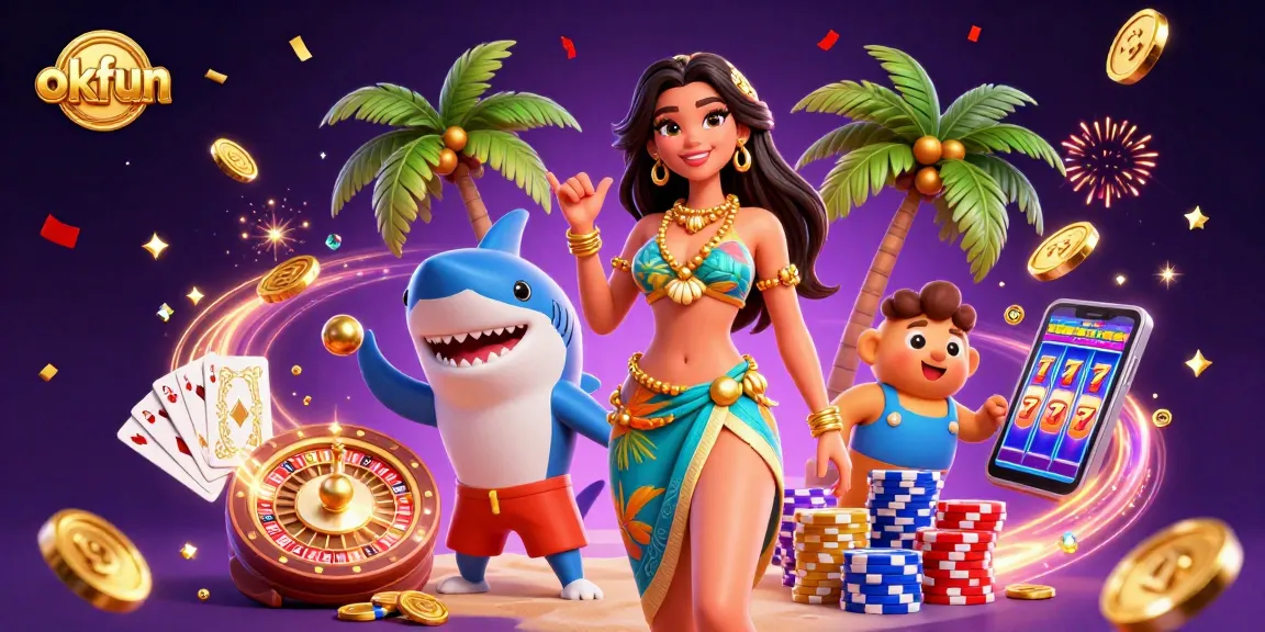 Experience thrilling wins at okfun with vibrant 3D casino games and a lively beach atmosphere.