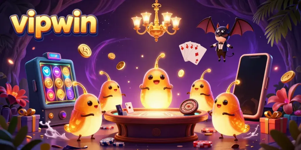 Experience thrilling gameplay at vipwin with innovative glowworms lighting up a vibrant cave casino.