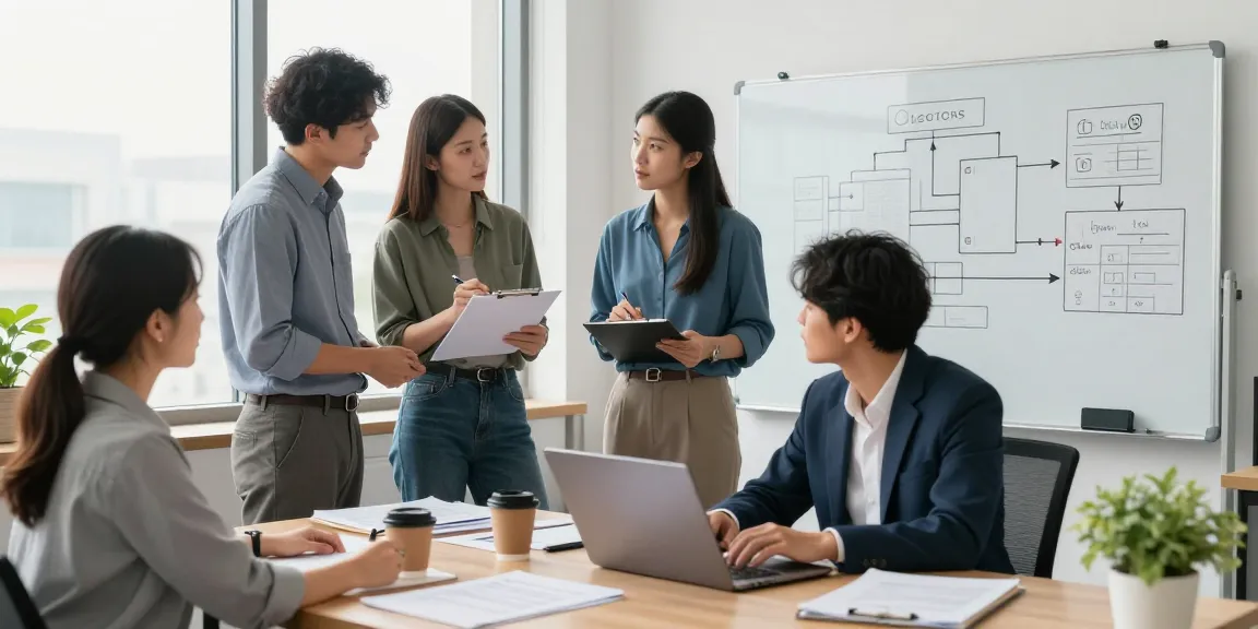 What is the process for migrating a business electricity account when moving to a new premise, including a team discussing logistics in a modern office.