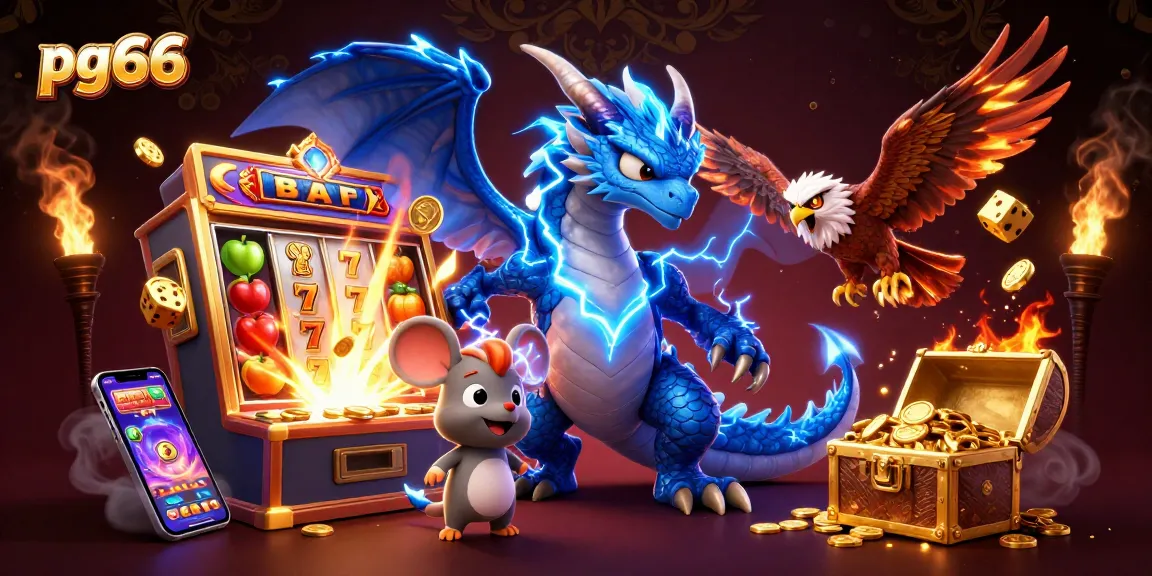 Experience the excitement of pg66 with vibrant slot machines and dynamic casino characters