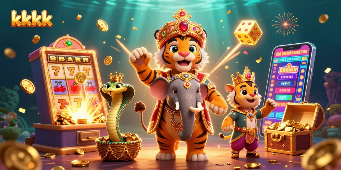 Experience thrilling gameplay at kkkk with vibrant illustrations of slot machines and casino excitement.