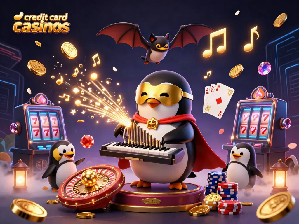 Experience thrilling gameplay in credit card casinos through vivid illustrations of wins and excitement.