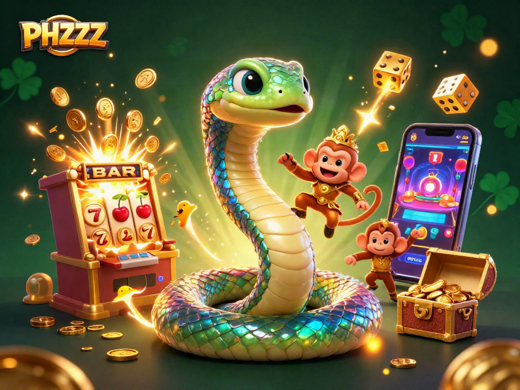 Experience thrilling gameplay with PHZZZ as a rainbow serpent and monkey king celebrate a jackpot!