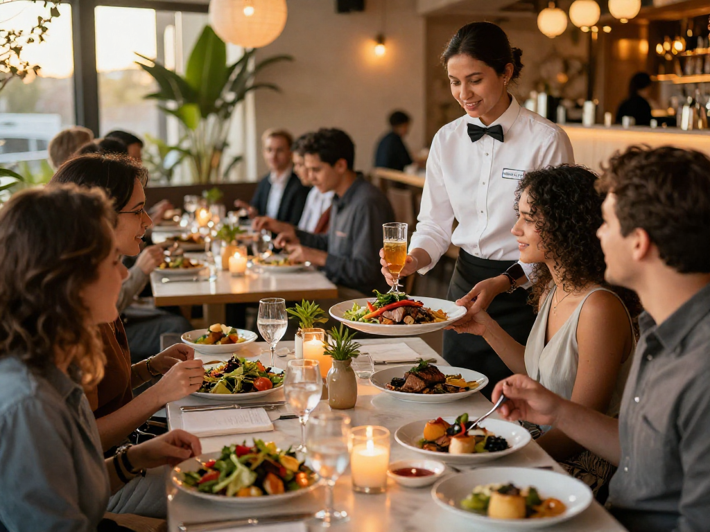 Guests enjoying delicious dishes at River City Restaurant, highlighted by rokok88 dining experience.