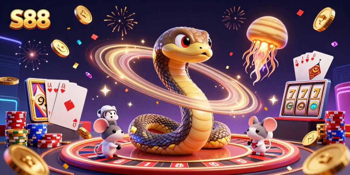 Experience dynamic S88 gaming action with astronaut mice betting on a river of coins.