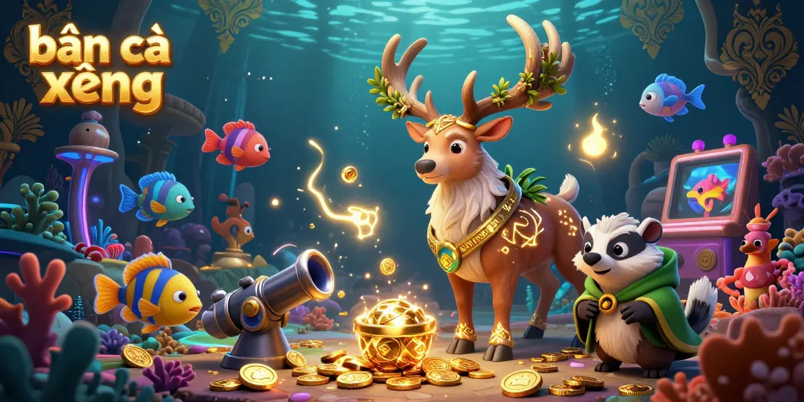 Engage with thrilling bắn cá xèng gameplay, featuring vibrant sea creatures and dynamic underwater themes.