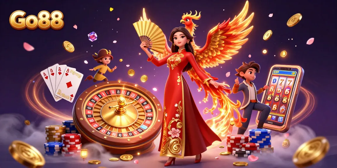 Engage with Go88 by winning big with dynamic 3D gambling characters in action.