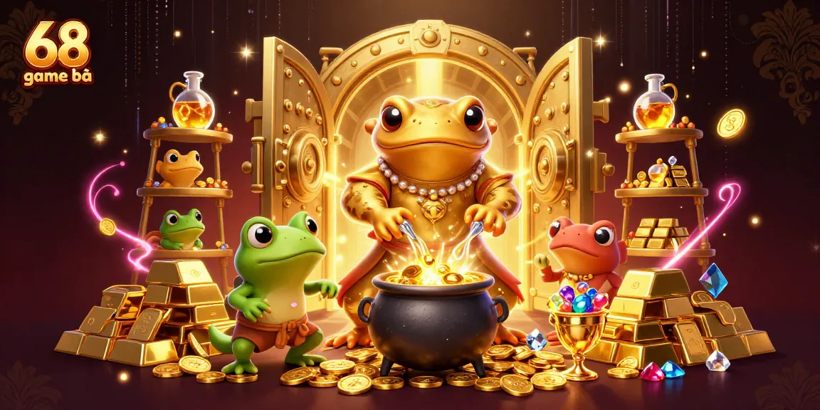 Engage in 68 game bài excitement with golden treasures and magical alchemy in a dynamic casino setting.