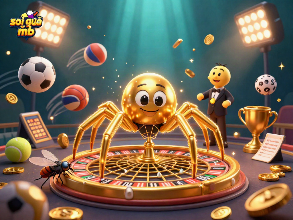 Capture winning strategies with soi cầu mb in this dynamic casino-themed 3D illustration.