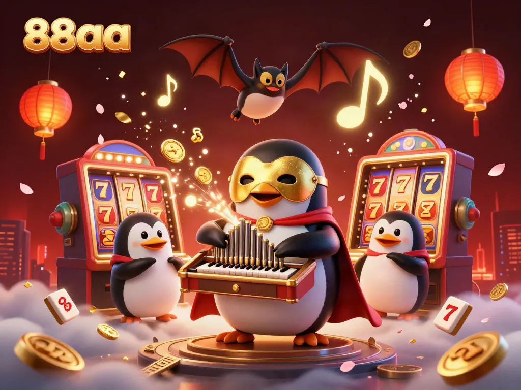 88aa showcases a vibrant 3D casino scene with animated characters playing games and winning big.