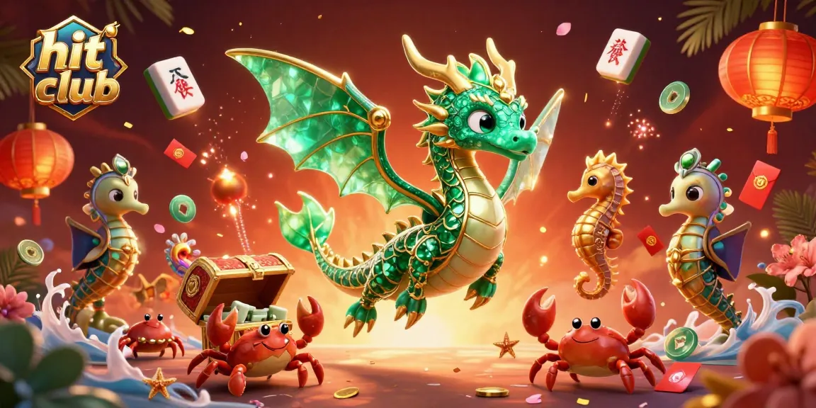 Experience thrilling gameplay at hit club with vibrant 3D fantasy elements and casino symbols.