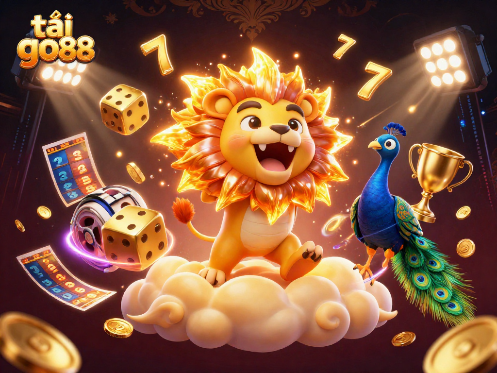 Experience thrilling gameplay and excitement with tải go88 in this captivating 3D casino illustration.