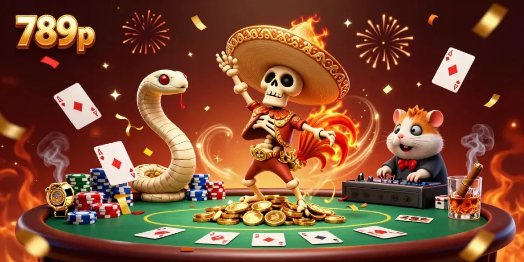 Engage with the vibrant scene of 789p's casino culture featuring dynamic characters and gambling elements.