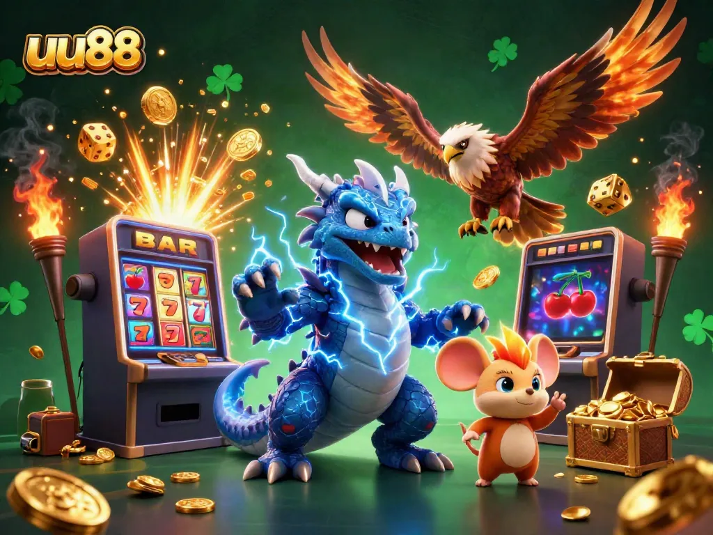 Experience thrilling wins at uu88 with vibrant 3D characters celebrating casino jackpots and immersive gaming.