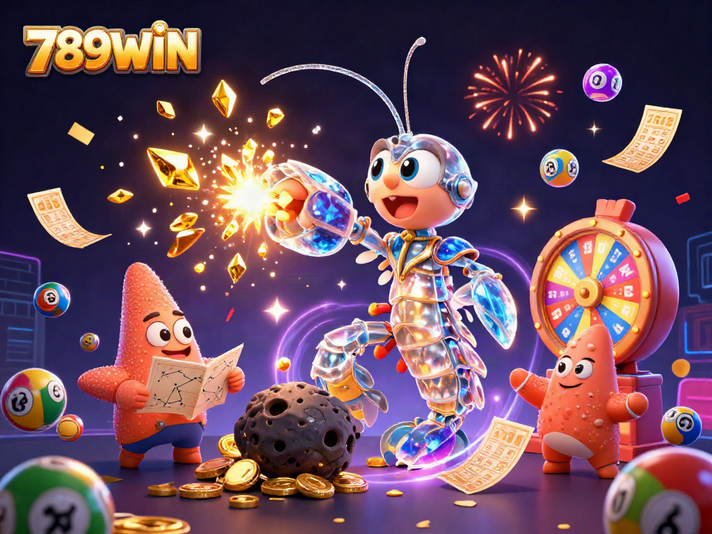 Experience thrilling gameplay with 789WIN, showcasing a vibrant scene of casino excitement and energetic celebration.