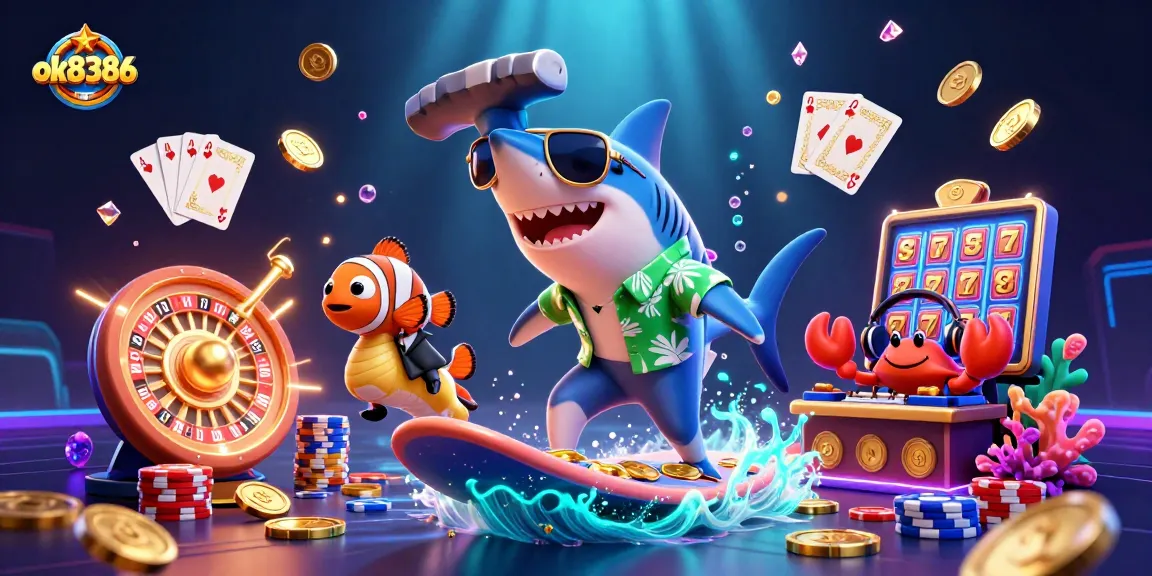 Experience winning thrills at ok8386 with a vibrant 3D casino scene full of excitement.