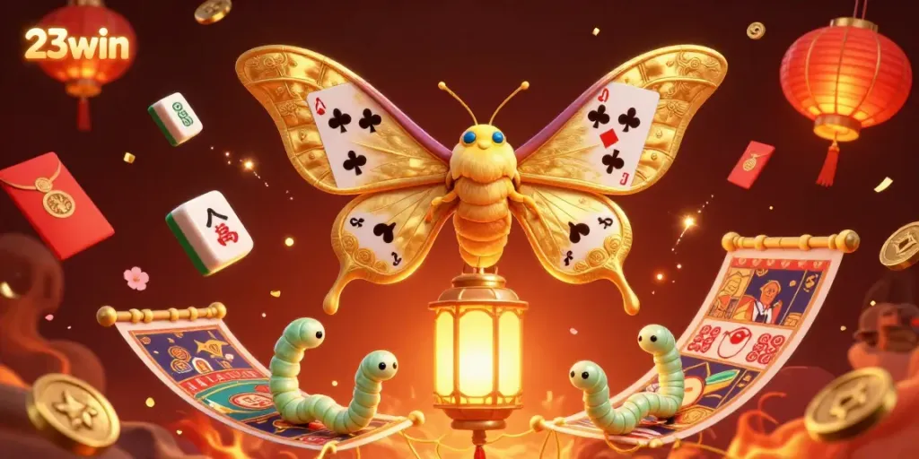 Experience thrill and excitement with the vibrant scene of 23win's casino adventures, showcasing games and colorful elements.