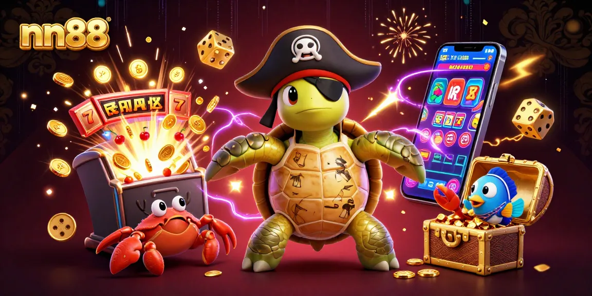 Experience thrilling gameplay at nn88 with a vibrant 3D illustration featuring your favorite casino elements.
