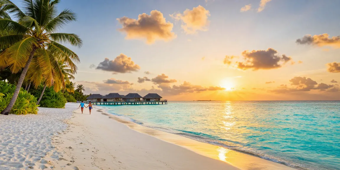 Luxurious vacation at a pristine tropical beach near Luckywin, perfect for tourism and booking adventures.