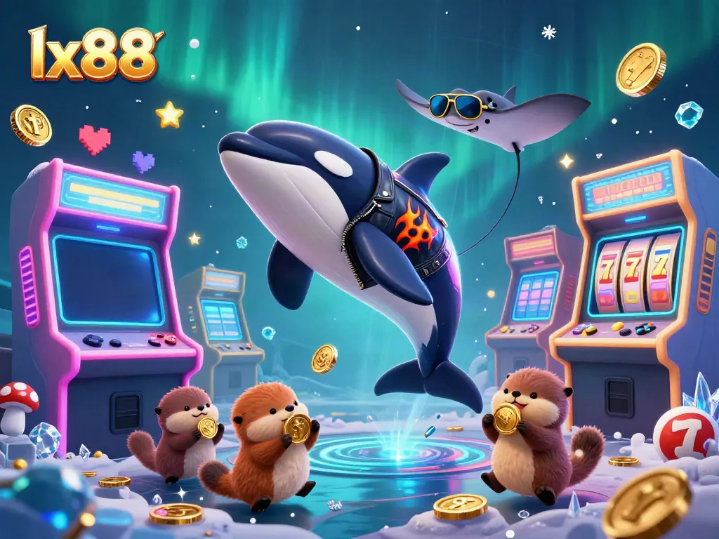 Engage with lx88's vibrant underwater casino scene featuring dynamic characters and gaming elements.