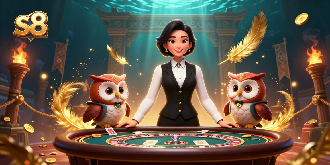 Engage with exciting S8 casino gameplay featuring dynamic dealers and vibrant gaming elements.