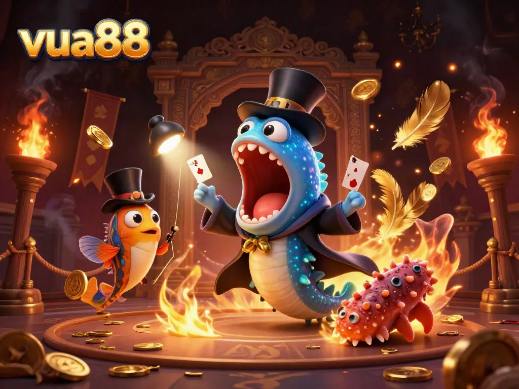 Experience the vibrant magic of vua88's games through an enchanting deep-sea illustration.
