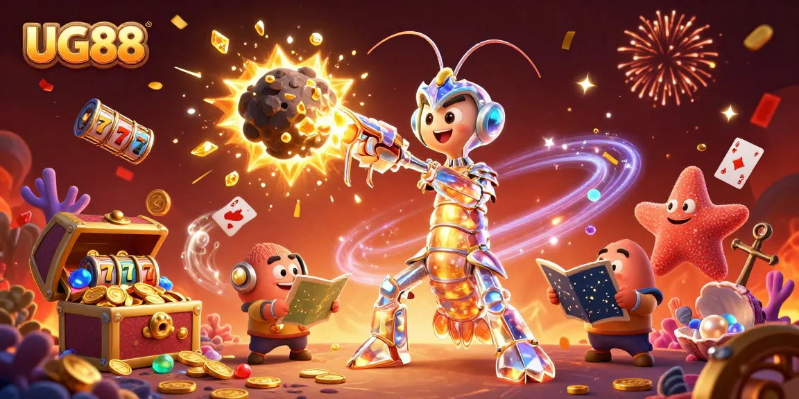 Experience thrilling excitement at UG88 as the galactic samurai mantis shrimp delivers explosive treasures from an asteroid!