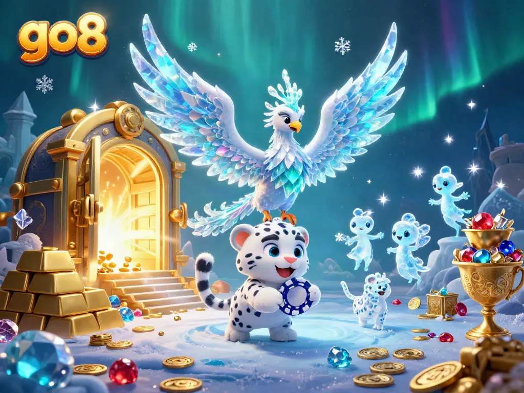 Experience the thrill of playing at go8 with vivid characters and lively casino elements.