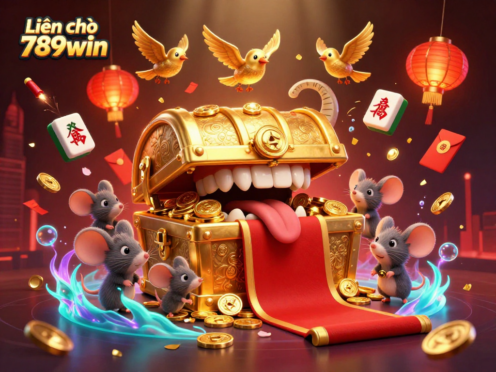 Unlock riches with Liên hệ 789win in this vibrant 3D casino-themed illustration.