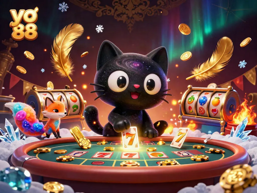Spin and win at yo 88's cosmic casino with vibrant characters and dynamic gaming elements.