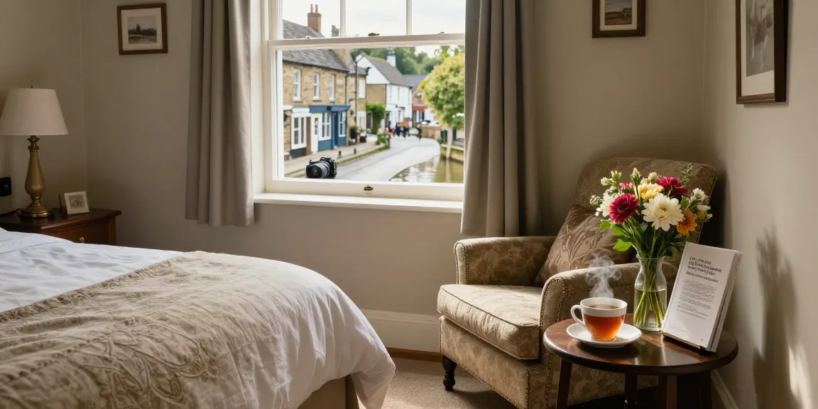 Relaxing en-suite room at a B&B Skipton with colorful decor and inviting atmosphere.