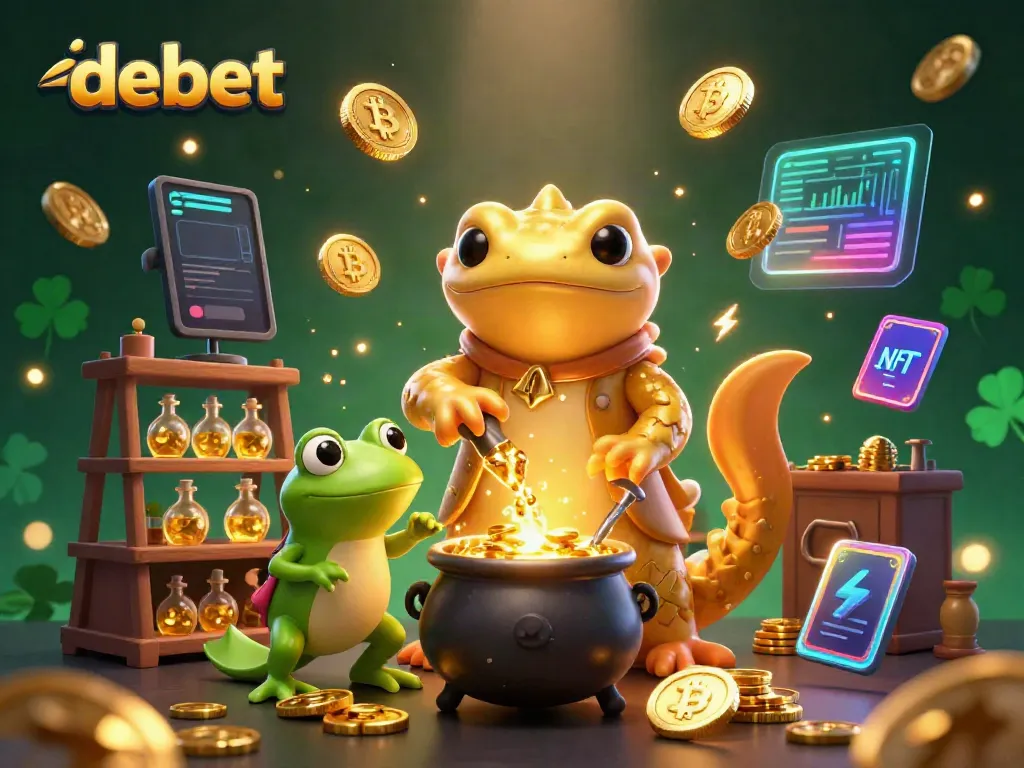 Experience thrilling gaming with debet in an ultra-detailed fantasy casino scene.