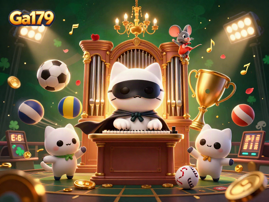 Engage with Ga179's thrilling scene of sports betting action surrounded by dynamic elements.