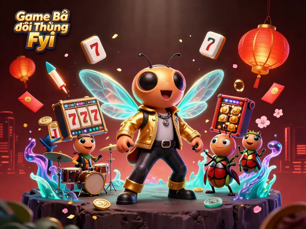 Engage with the action of Game Bài Đổi Thưởng Fyi featuring a vibrant 3D casino scene.