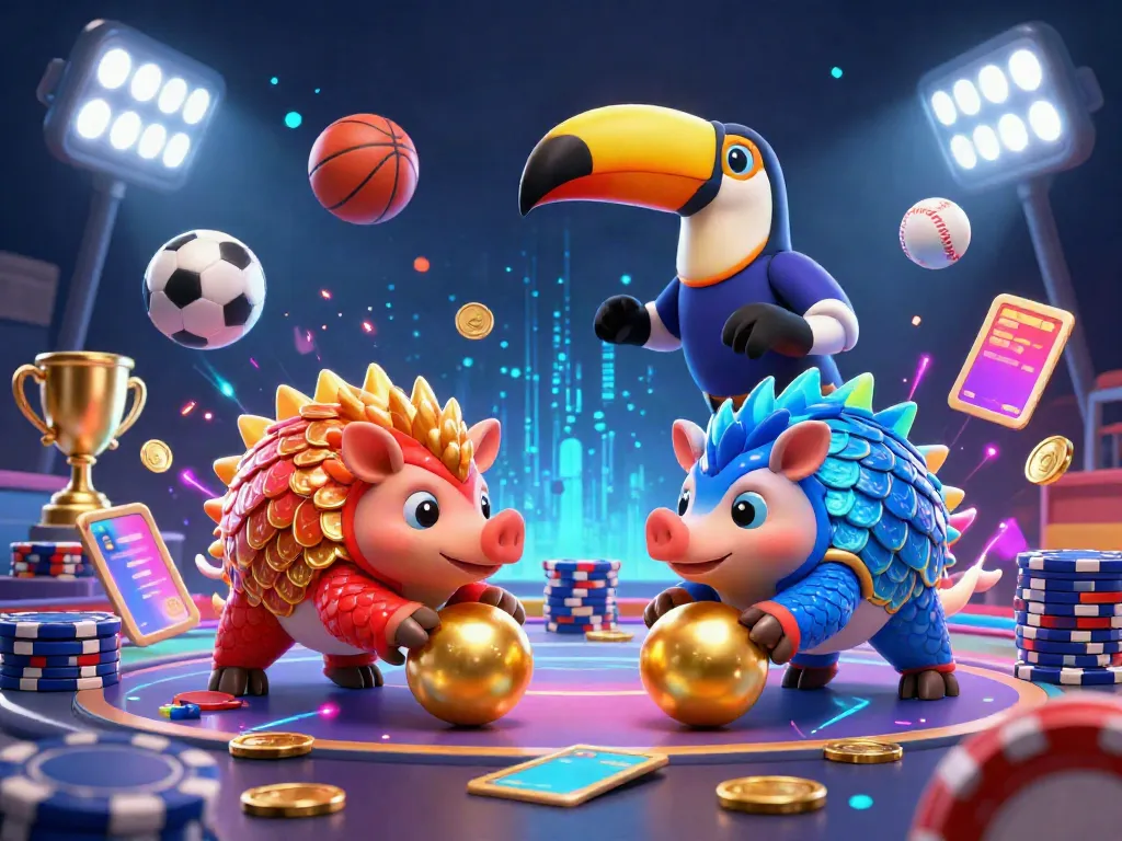 Experience the excitement of 88CLB as pangolins score through chips, illustrating dynamic gaming action.